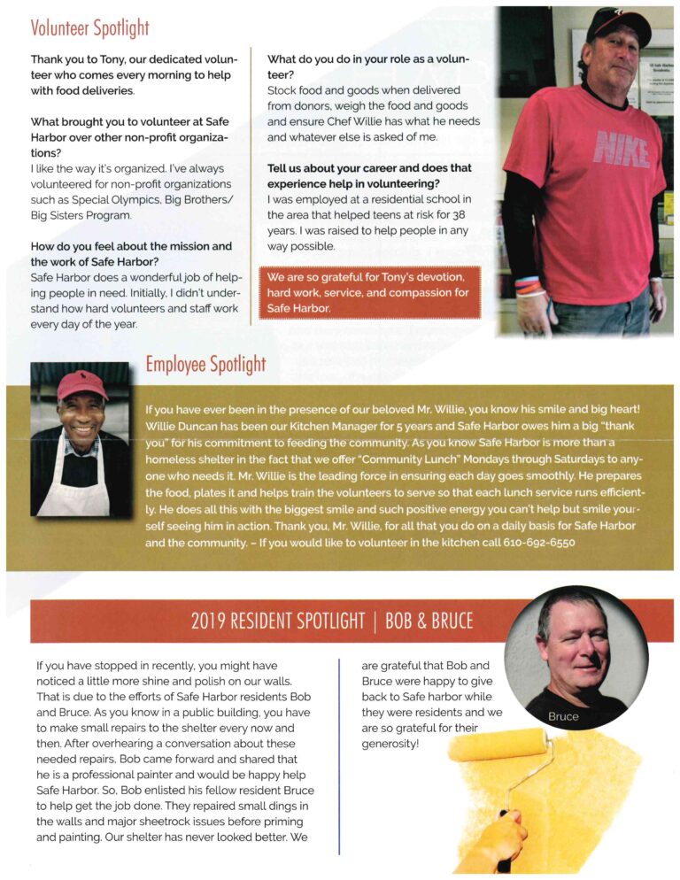 newsletter, safe harbor